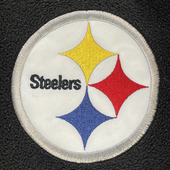 Pittsburgh Steelers NFL Fleece Vest Men’s Large Black Zip Up Football Logo - Picture 5 of 7